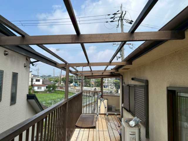 ベランダ全体の骨組み
